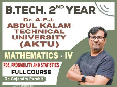 AKTU 2nd Year Mathematics 4 ( PDE , Probability and Statistics )