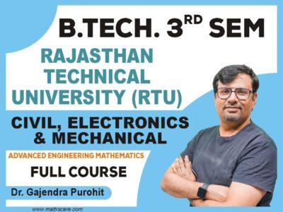 RTU 3rd Sem ( Civil , Electronics & Mechanical ) Advanced Engineering Mathematics l