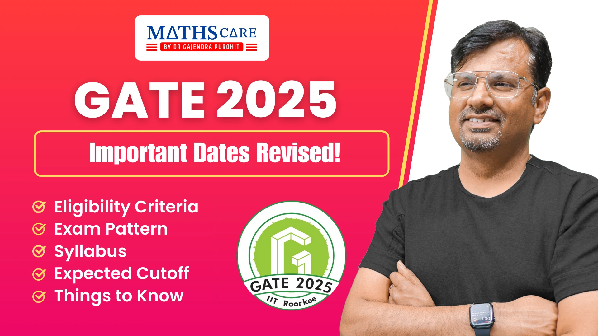 GATE 2025 Important Dates Revised!