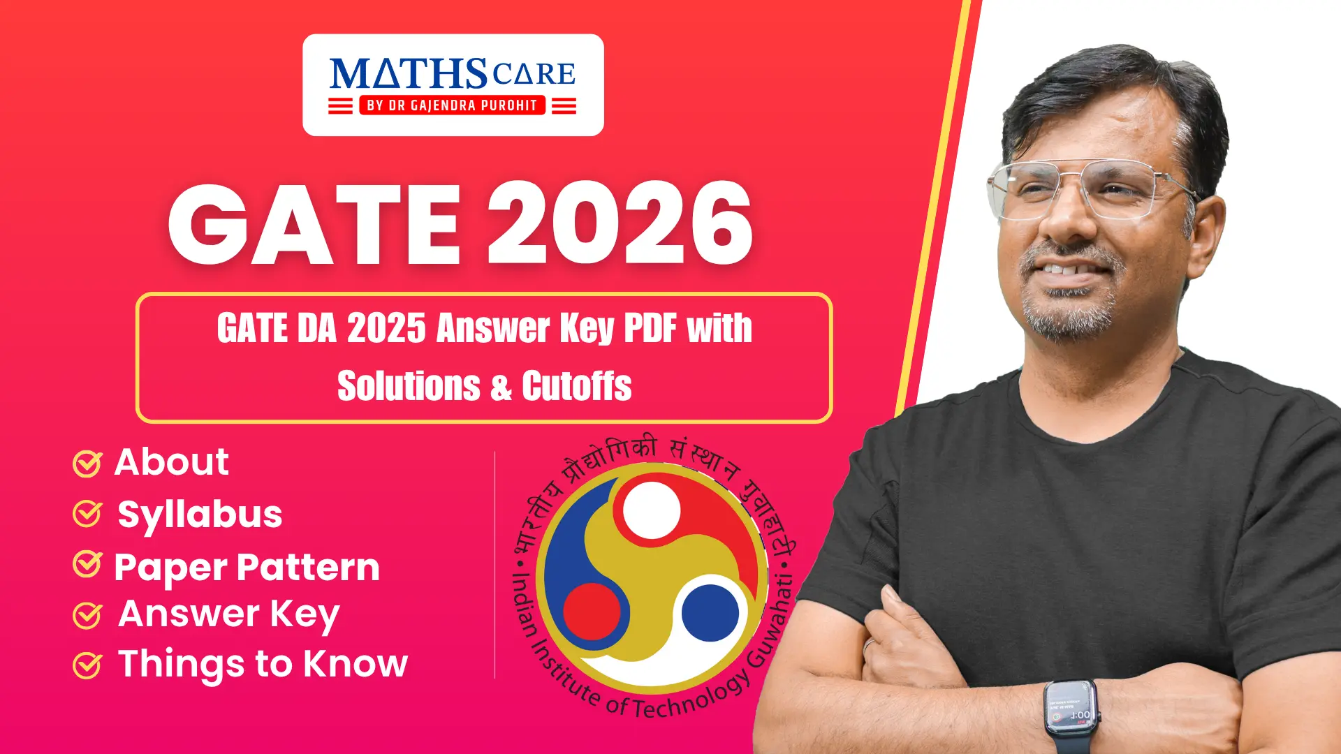 GATE DA 2025 Answer Key PDF with Solutions & Cutoffs