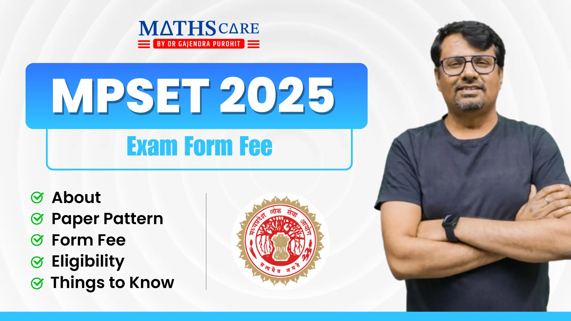 MP SET Exam Form Fee
