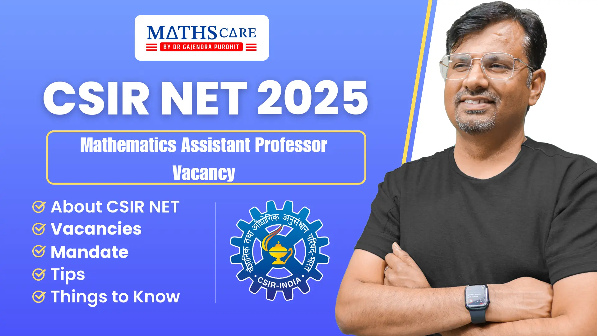 CSIR NET Mathematics Assistant Professor Vacancy