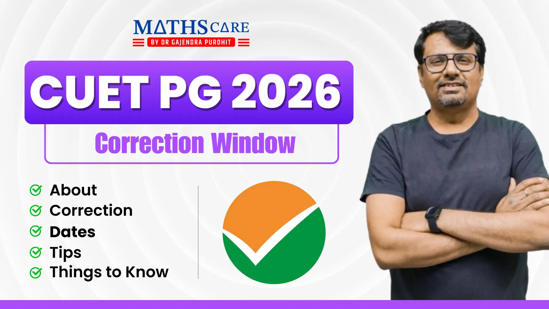 CUET PG Mathematics Correction Window 2026