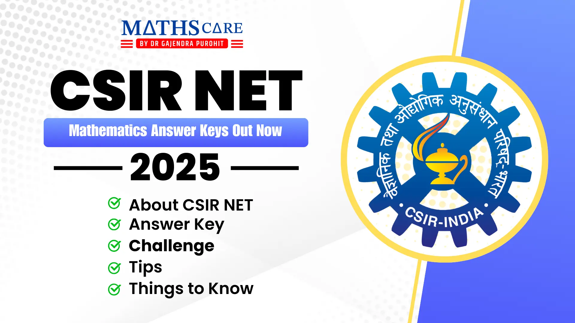 CSIR NET Mathematics Answer Keys Out Now
